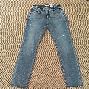 Loft Curvy Skinny Distressed Jeans